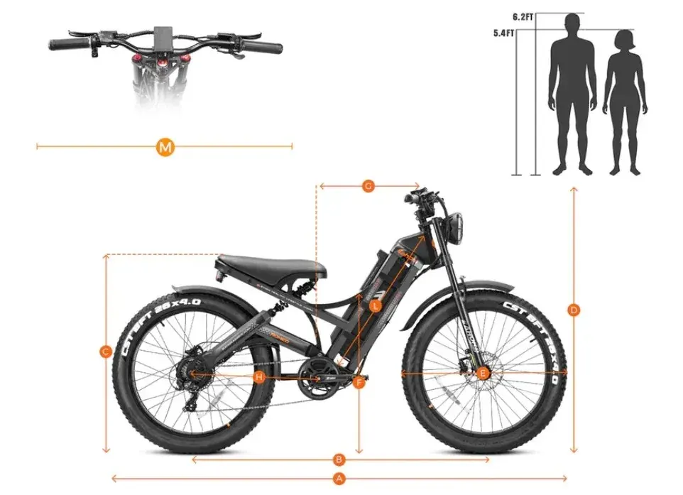 Eahora Romeo Pro Bici Elettrica Fat Bike image 2