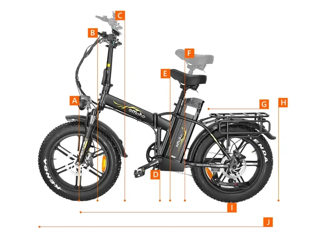 Emoko C94 Cargo E-Bike Pieghevole per Consegne image 2