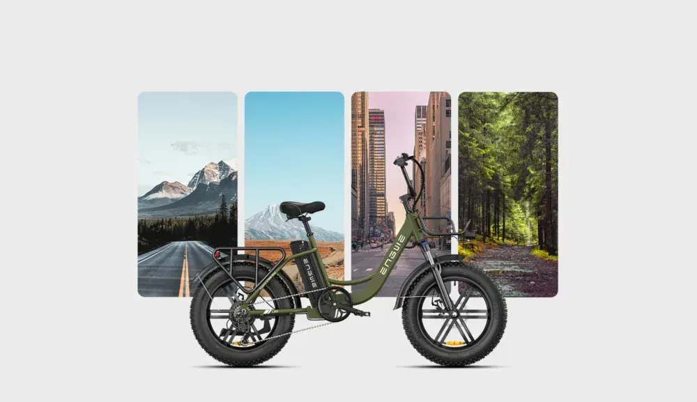 Engwe L20 Bici Elettrica Fat Bike Pieghevole image 9