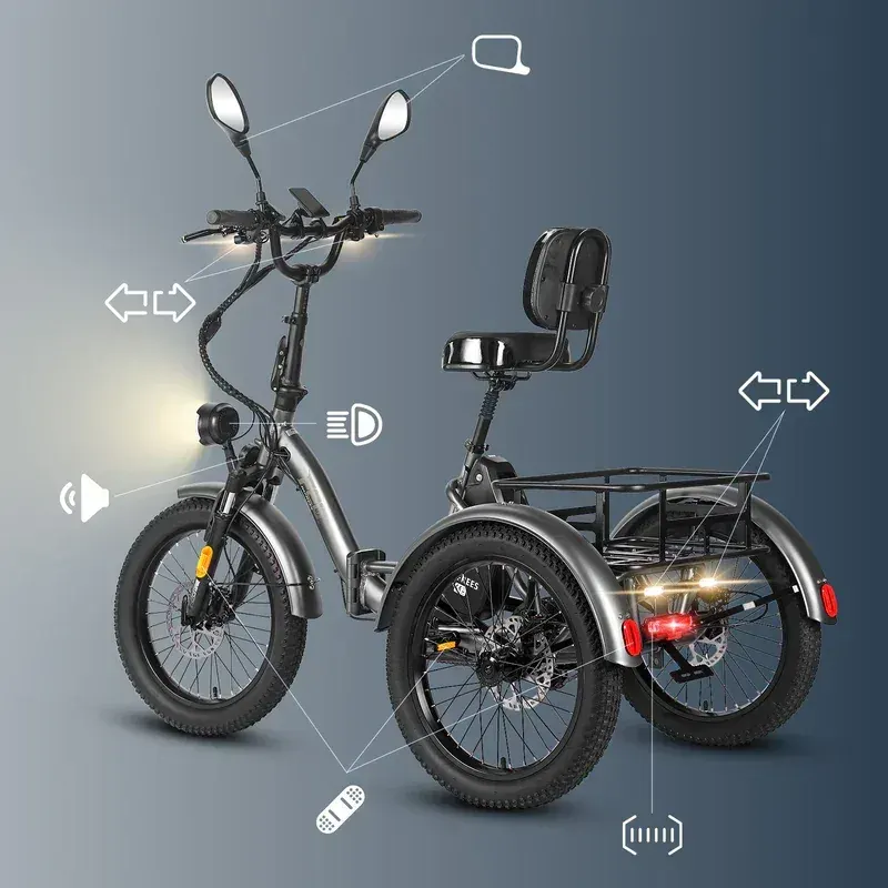 Fafrees F20 Mate HS Triciclo Elettrico Pieghevole image 4