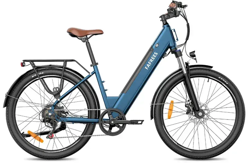 Dettaglio del motore posteriore da 250W della Fafrees F26 Pro, con cavi integrati e mozzo.