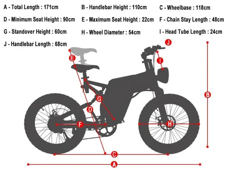 Gunai MX25 Fat Tire E-Bike da Montagna image 2