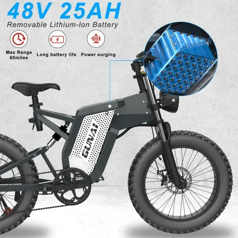 Gunai MX25 Fat Tire E-Bike da Montagna image 3