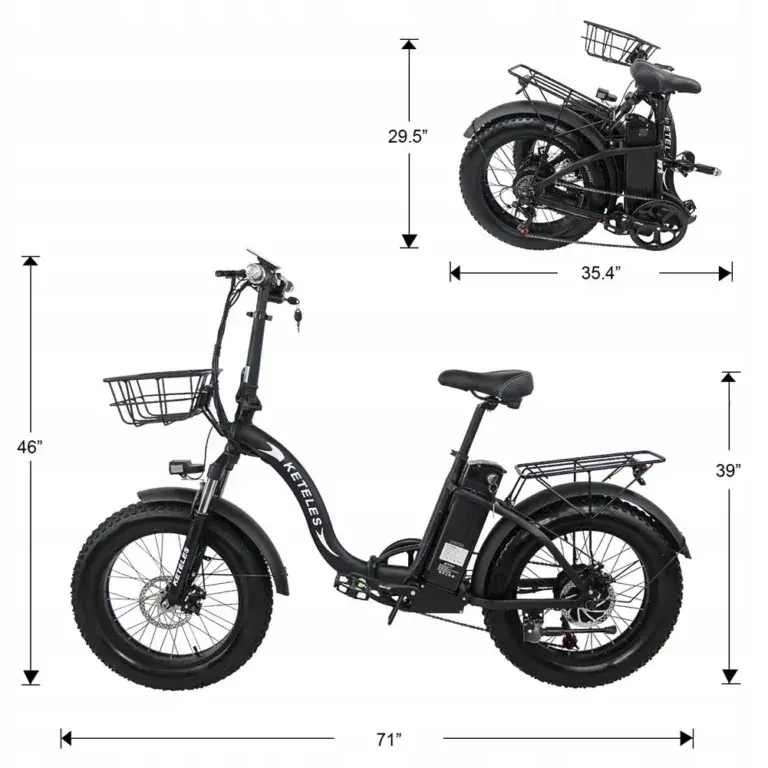 Keteles KF9 Bici Elettrica Pieghevole Fat Bike image 2