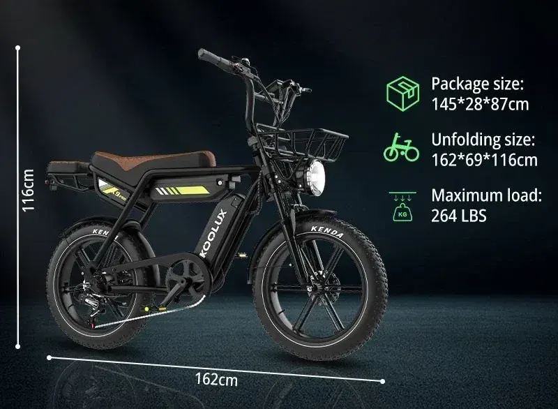 Koolux X9 Pro Fat Bike Elettrica image 5