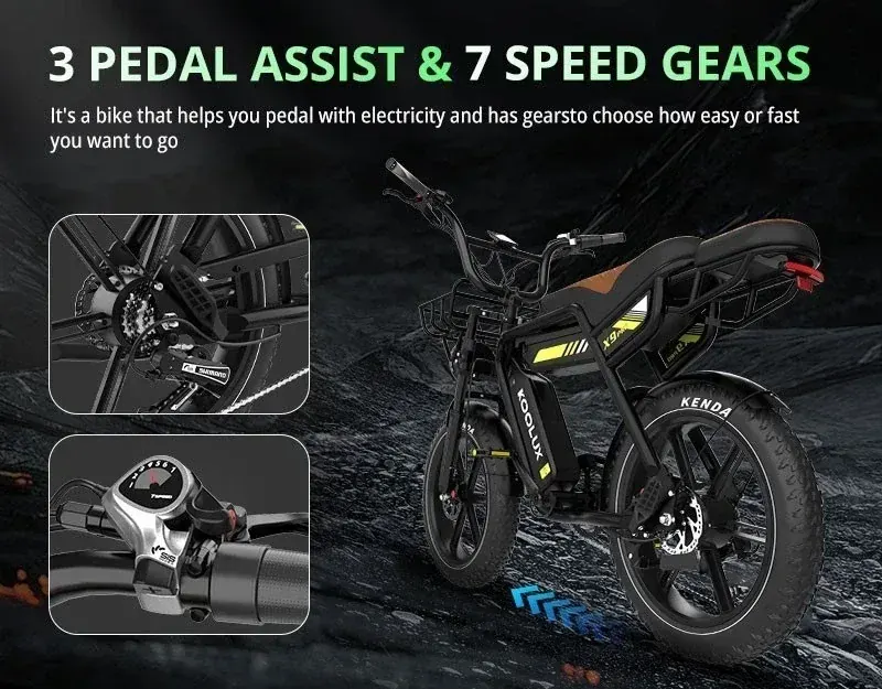 Koolux X9 Pro Fat Bike Elettrica image 8