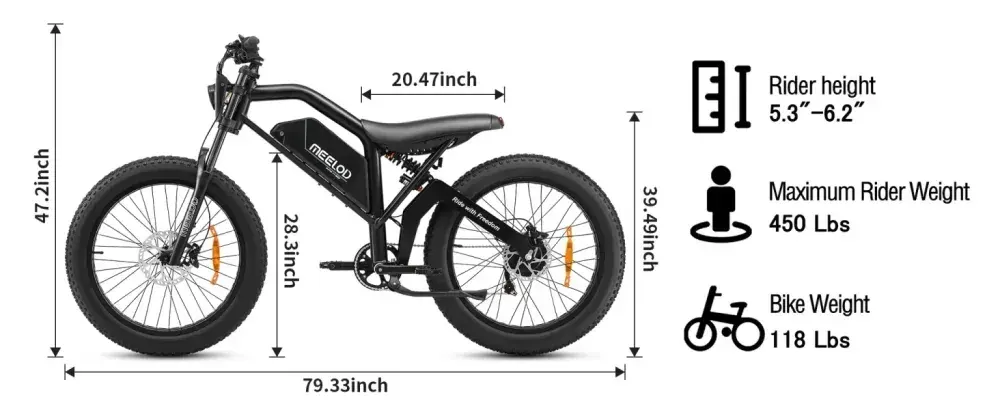Meelod XT600 Fat Bike Elettrica image 2