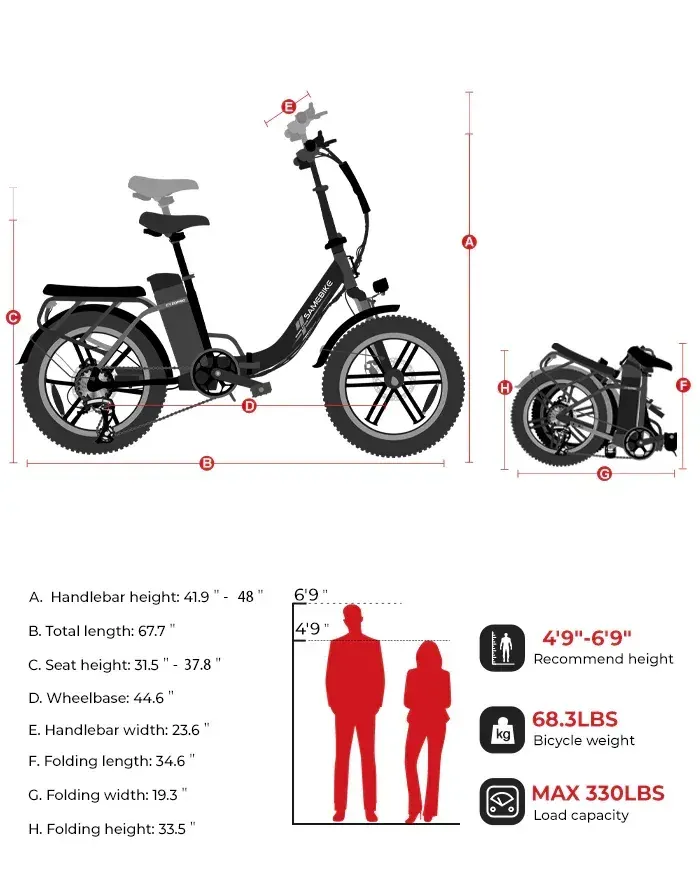 Samebike CY20 Pro Bici Elettrica Pieghevole image 2