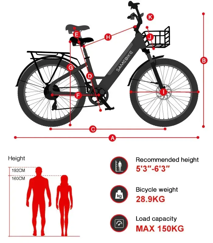 Samebike RS-A01 Plus Bici Elettrica da Città image 2