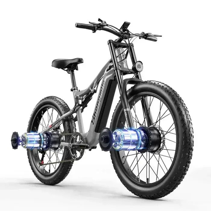 Shengmilo S600 Bici Elettrica Fat Bike a Doppio Motore image 7