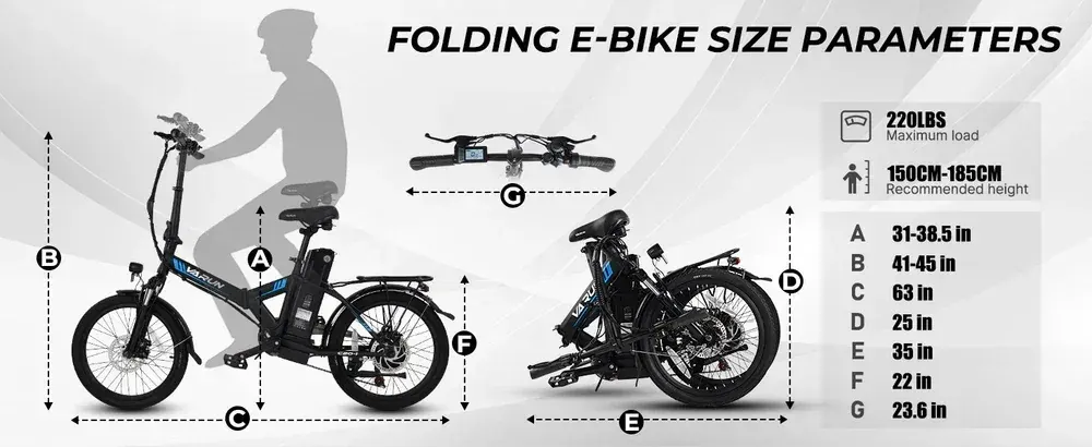 Varun C20-1 Bici Elettrica Pieghevole image 2
