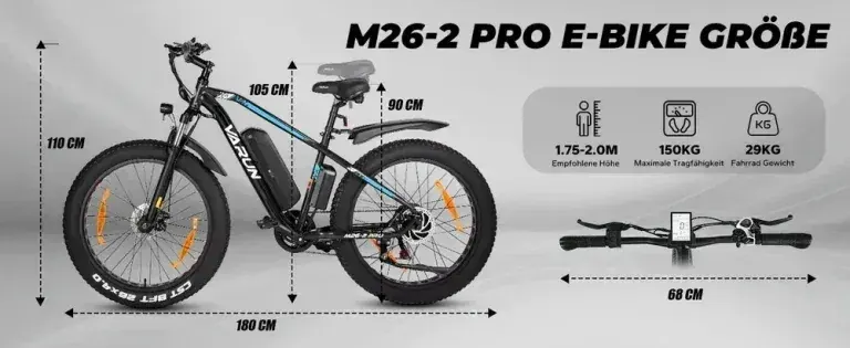 Varun M26-2 PRO Bici Elettrica Fat Bike a Doppio Motore image 2