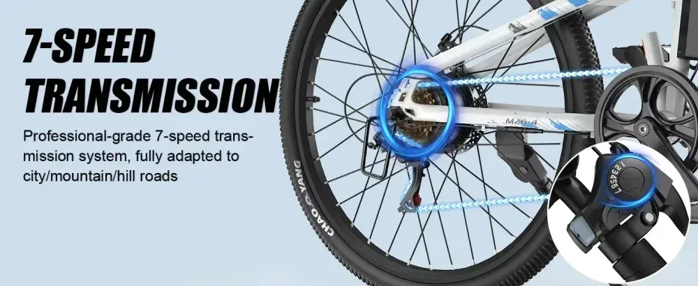 Varun M26-4 Bici Elettrica Mountain Bike Pieghevole image 11