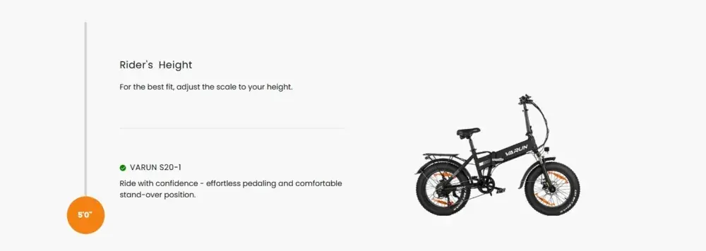 Varun S20-1 Bici Elettrica Fat Tire Pieghevole image 4