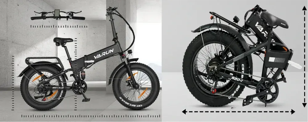 Varun S20-1 PLUS Bici Elettrica Fat Bike Pieghevole image 2