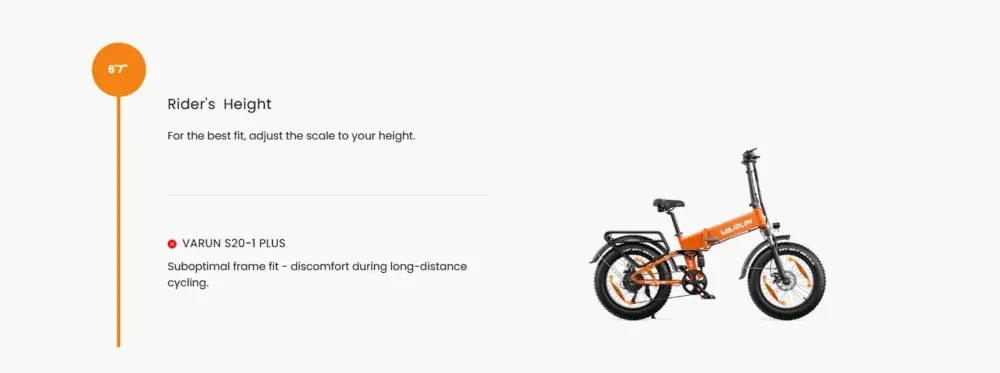 Varun S20-1 PLUS Bici Elettrica Fat Bike Pieghevole image 3
