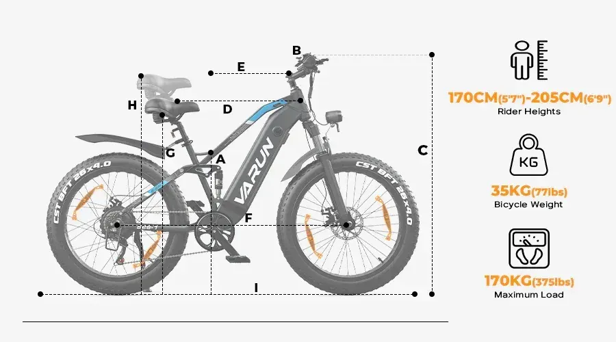 Varun S26-1 Fat Bike Elettrica a Sospensione Totale image 2