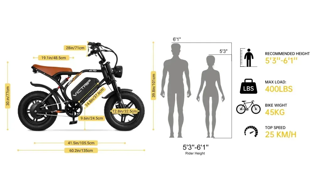 Victrip R6 Pro Fat Bike Elettrica image 2
