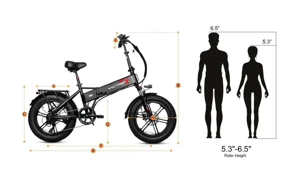 Victrip T5 Bici Elettrica Pieghevole Fat Bike image 2