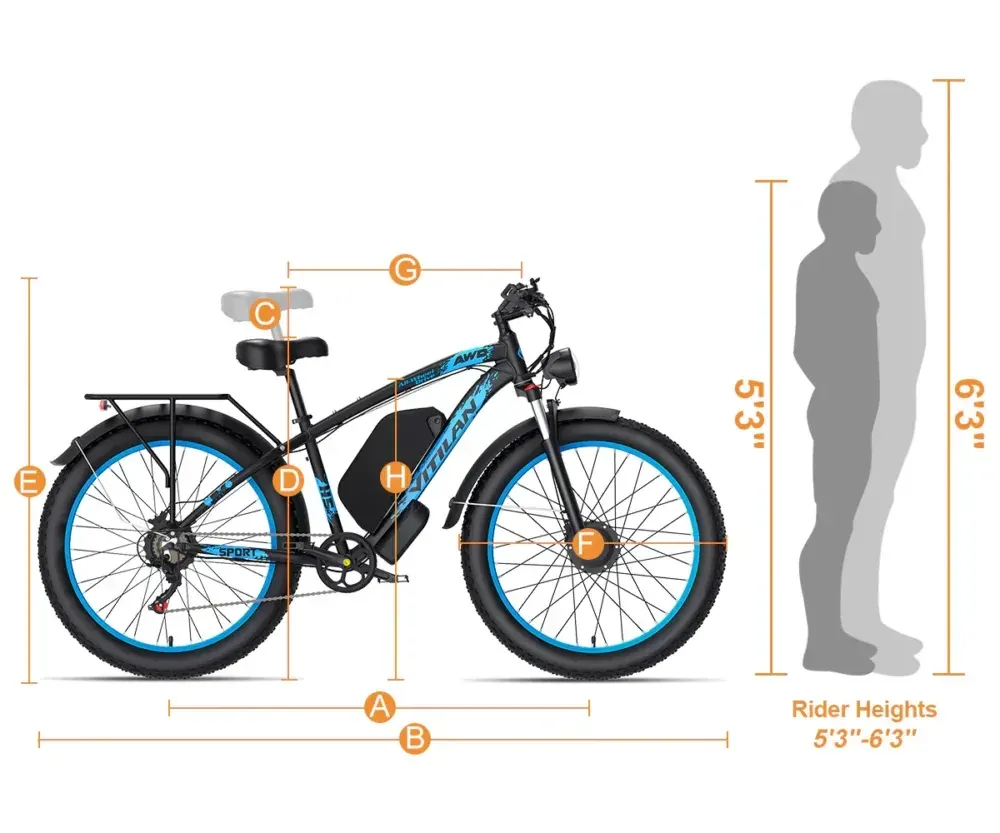 Vitilan H5 Bici Elettrica Fat Bike a Doppio Motore image 2