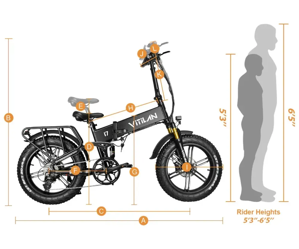 Vitilan I7 Pro Bici Elettrica Pieghevole Fat Bike image 2