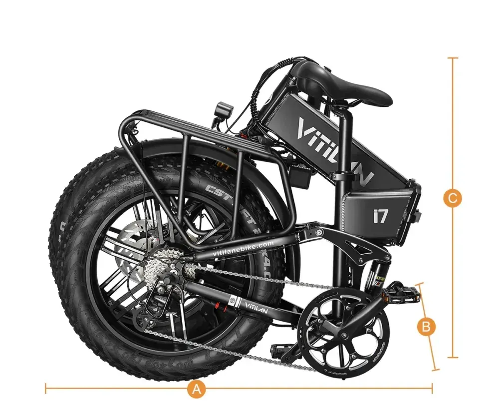 Vitilan I7 Pro Bici Elettrica Pieghevole Fat Bike image 3