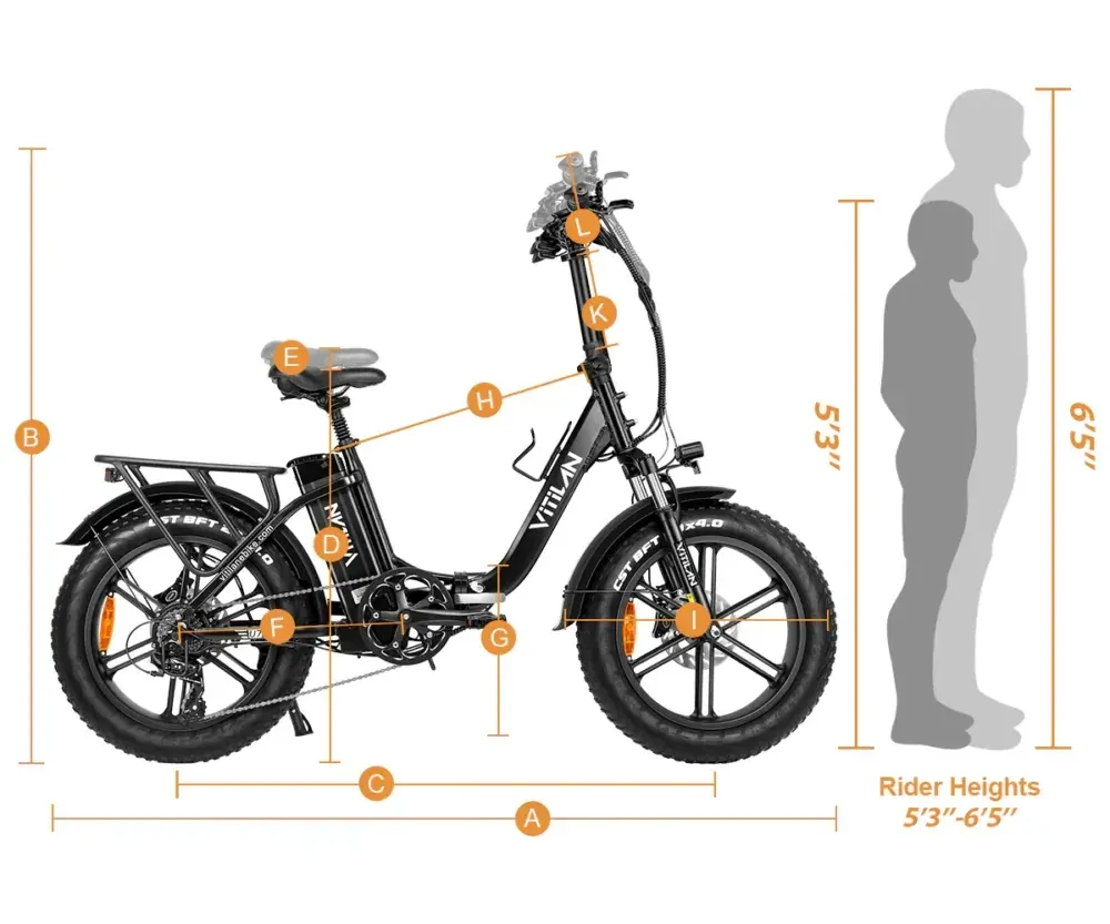 Vitilan U7+I7PRO COMBO: E-Bike Fat Bike Pieghevole image 2