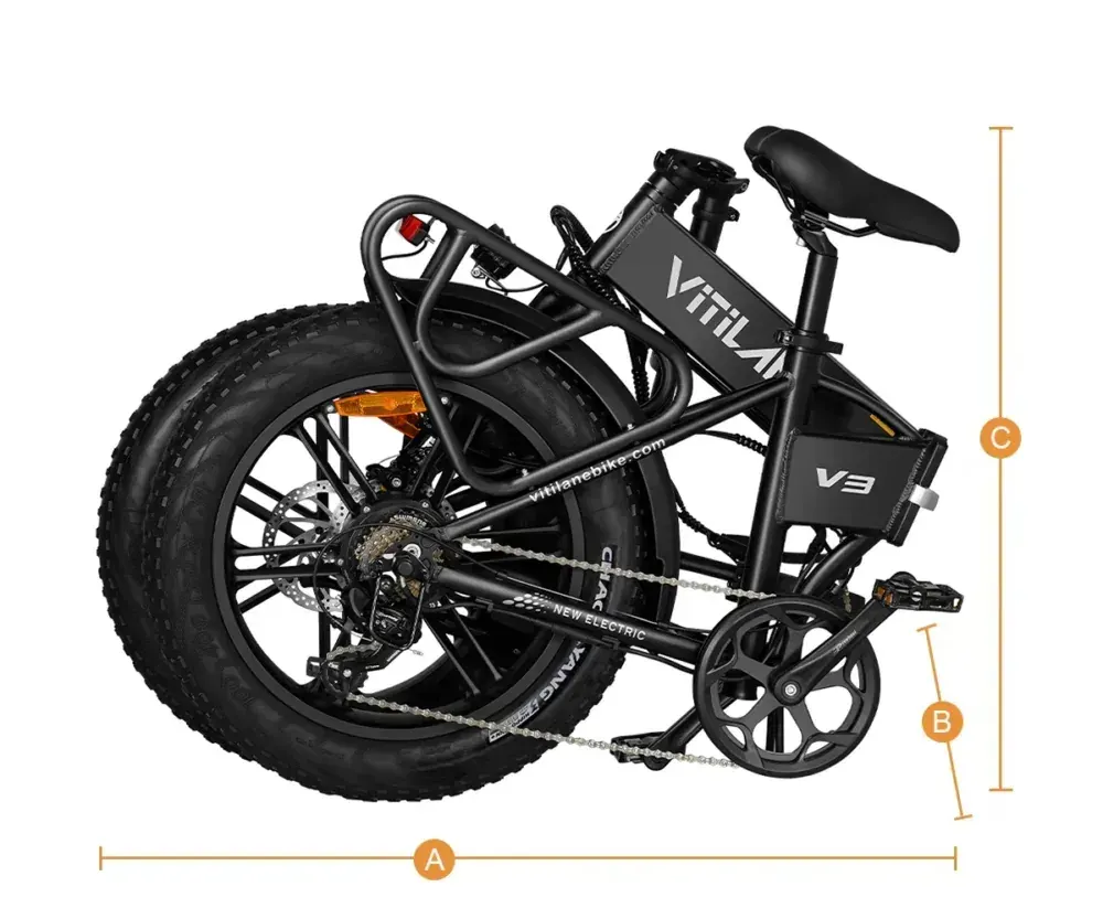 Vitilan V3 2.0: dettaglio del motore posteriore da 750W, con cavi e mozzo.